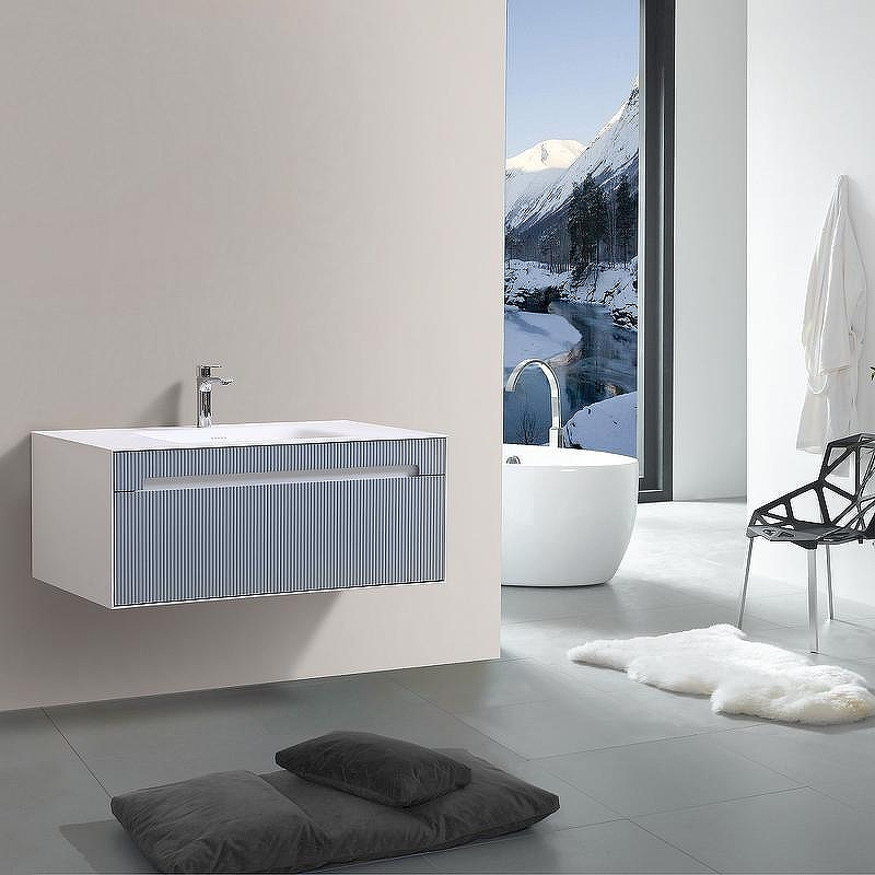 Тумба с раковиной Black&White Universe U920.1000 100 9201000 подвесная Milk white Cement grey, купить, цена, заказать, магазин, доставка, скидка, промокод, купить, цена, заказать, магазин, доставка, скидка, промокод