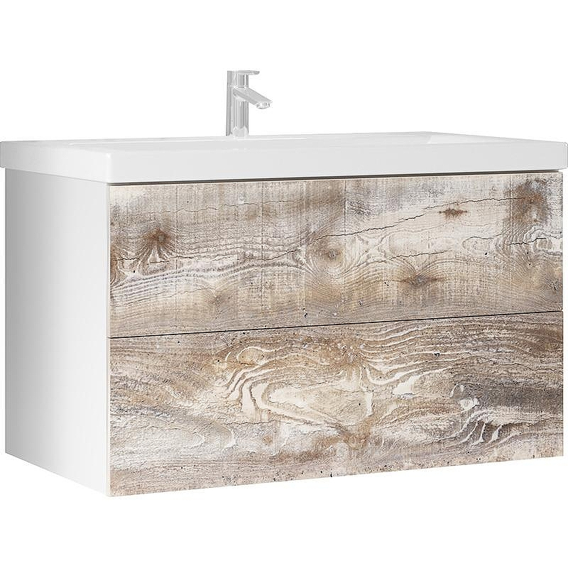 Тумба под раковину Marka One Mix 80П Push Бетон, купить, цена, заказать, магазин, доставка, скидка, промокод, купить, цена, заказать, магазин, доставка, скидка, промокод