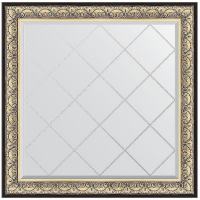 Зеркало Evoform Exclusive-G 110х110 BY 4466 с гравировкой в багетной раме - Барокко золото 106, купить, цена, заказать, магазин, доставка, скидка, промокод, купить, цена, заказать, магазин, доставка, скидка, промокод
