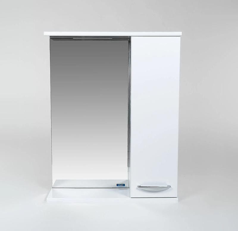 Зеркало со шкафом VIANT Прага 55 R VPRA55-ZSHR Белое, купить, цена, заказать, магазин, доставка, скидка, промокод, купить, цена, заказать, магазин, доставка, скидка, промокод