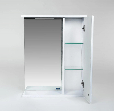 Зеркало со шкафом VIANT Прага 55 R VPRA55-ZSHR Белое