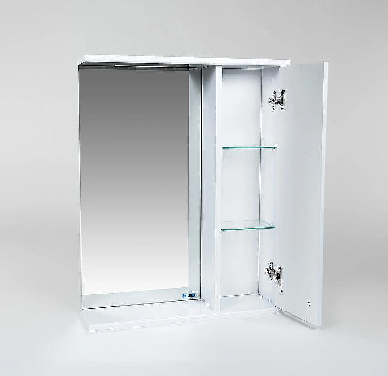 Зеркало со шкафом VIANT Прага 55 R VPRA55-ZSHR Белое, купить, цена, заказать, магазин, доставка, скидка, промокод, купить, цена, заказать, магазин, доставка, скидка, промокод