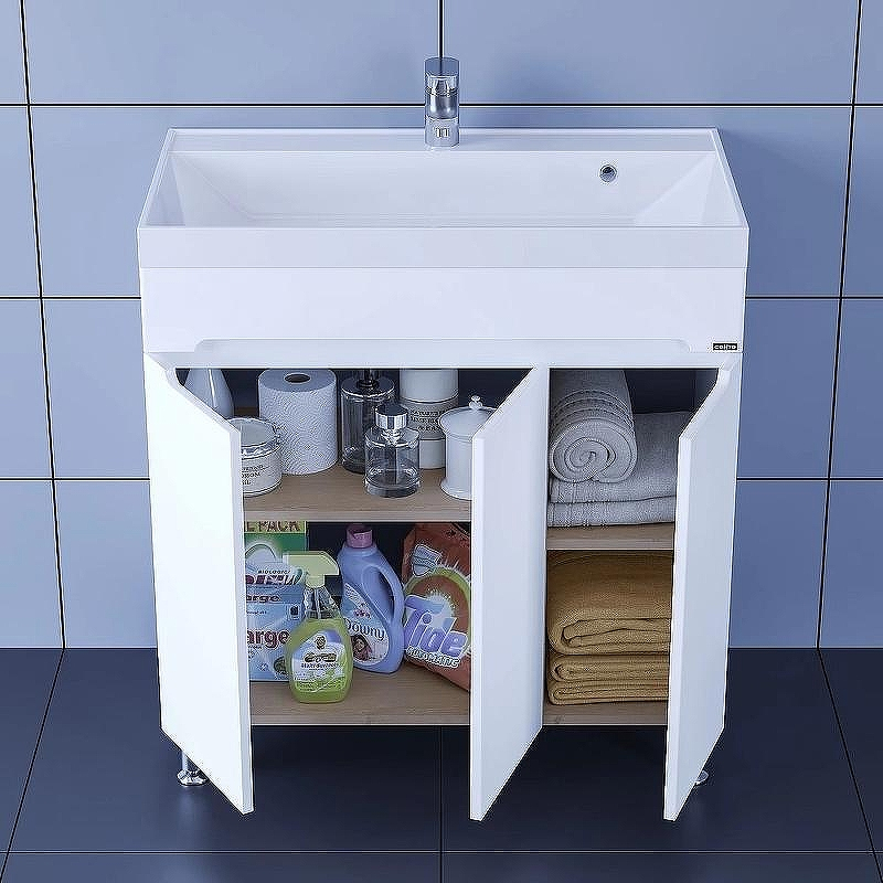 Тумба под раковину СанТа Лондон 80 224018 Белая, купить, цена, заказать, магазин, доставка, скидка, промокод, купить, цена, заказать, магазин, доставка, скидка, промокод