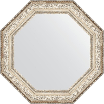 Зеркало Evoform Octagon 81х81 BY 3855 в багетной раме - Виньетка серебро 109