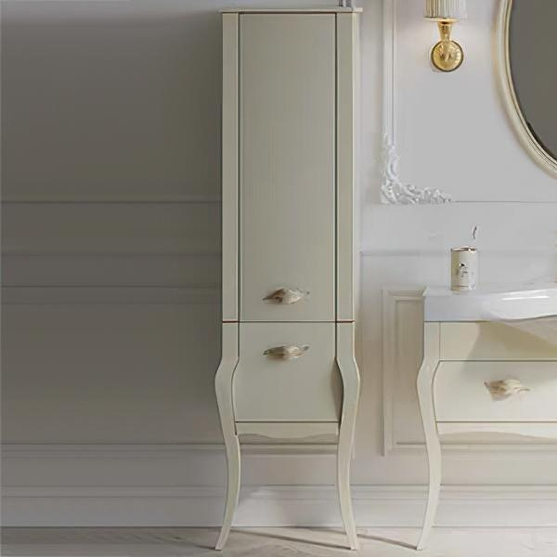 Шкаф пенал Clarberg Borgia 48 BOR0548BG Слоновая кость Патина золото, купить, цена, заказать, магазин, доставка, скидка, промокод, купить, цена, заказать, магазин, доставка, скидка, промокод