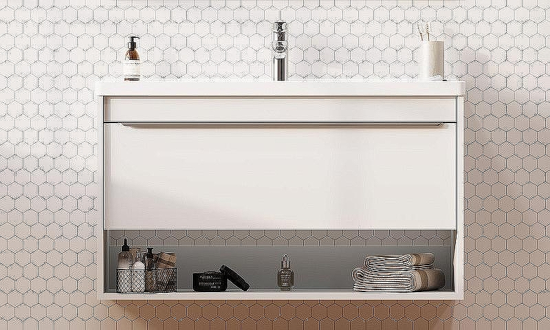 Тумба под раковину Aquaton Хоуп 100 1A287401HP2B0 подвесная Белая матовая, купить, цена, заказать, магазин, доставка, скидка, промокод, купить, цена, заказать, магазин, доставка, скидка, промокод