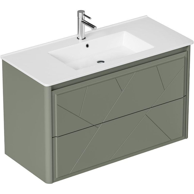 Тумба под раковину Allen Brau Paris 100 1.360002.CGM подвесная Олива матовый, купить, цена, заказать, магазин, доставка, скидка, промокод, купить, цена, заказать, магазин, доставка, скидка, промокод