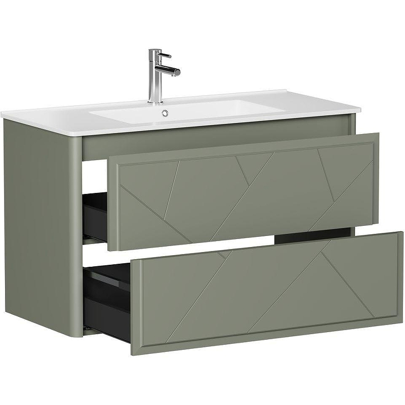 Тумба под раковину Allen Brau Paris 100 1.360002.CGM подвесная Олива матовый, купить, цена, заказать, магазин, доставка, скидка, промокод, купить, цена, заказать, магазин, доставка, скидка, промокод