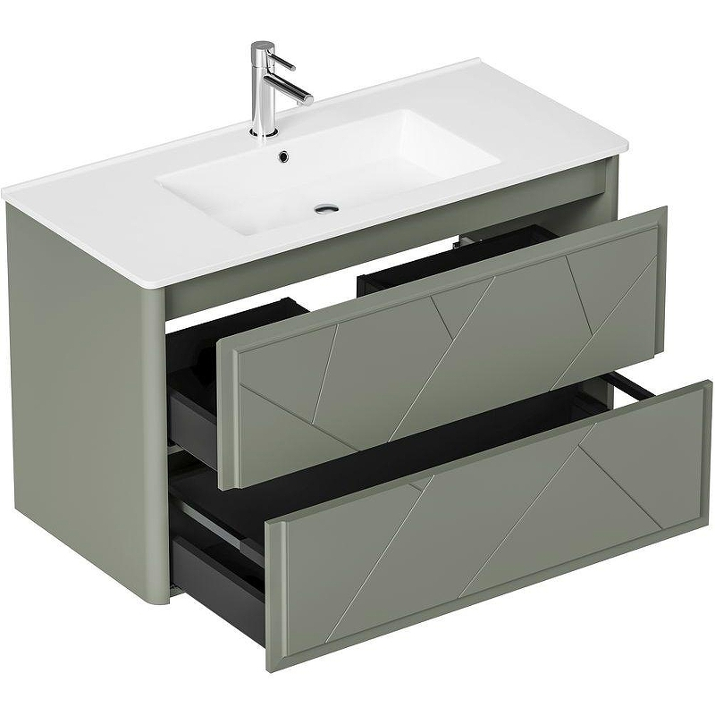 Тумба под раковину Allen Brau Paris 100 1.360002.CGM подвесная Олива матовый, купить, цена, заказать, магазин, доставка, скидка, промокод, купить, цена, заказать, магазин, доставка, скидка, промокод