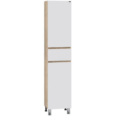 Шкаф пенал СанТа Марс 40 700427 Белый Янтарное дерево