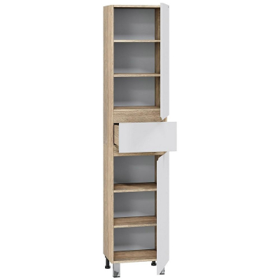 Шкаф пенал СанТа Марс 40 700427 Белый Янтарное дерево