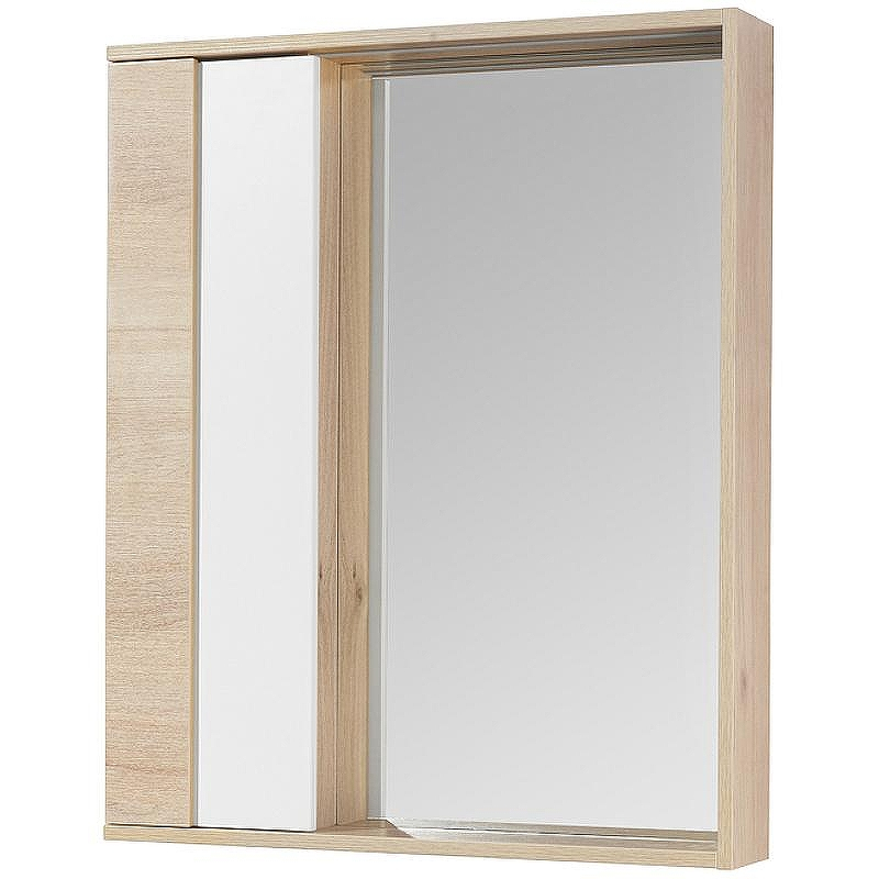 Зеркало со шкафом Aquaton Бостон 60 1A240202BN010 с подсветкой Дуб эврика Белый глянец, купить, цена, заказать, магазин, доставка, скидка, промокод, купить, цена, заказать, магазин, доставка, скидка, промокод