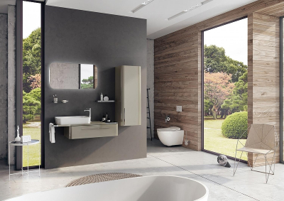 Шкаф пенал Creavit Angel 45 AL2120.00.BB ХРОМ подвесной цвет Серый