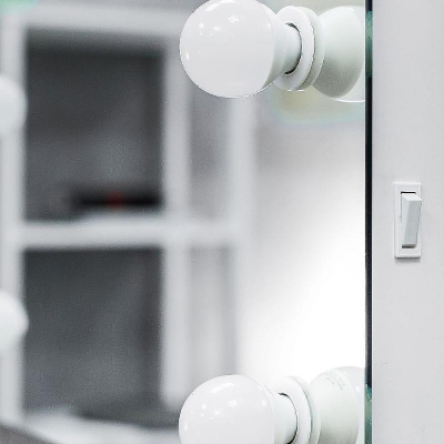 Зеркало Континент Антураж 900х700 ЗГП06 гримерное с подсветкой с механическим выключателем