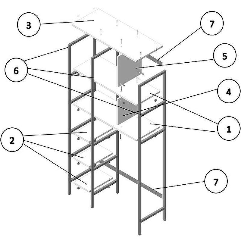 Стеллаж Sanflor Лофт №1 86 С08089 напольный Светлое северное дерево, купить, цена, заказать, магазин, доставка, скидка, промокод, купить, цена, заказать, магазин, доставка, скидка, промокод