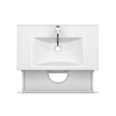 Тумба под раковину ЗОВ Дион 100 D100BD подвесная цвет Белый матовый Дуб медовый