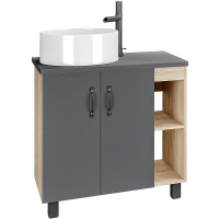 Тумба под раковину Grossman Флай 80 108002 Дуб сонома Серая, купить, цена, заказать, магазин, доставка, скидка, промокод, купить, цена, заказать, магазин, доставка, скидка, промокод