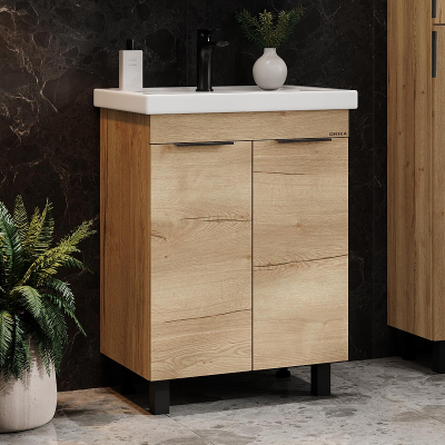 Тумба под раковину Onika Легран 50 105040 цвет Дуб галифакс