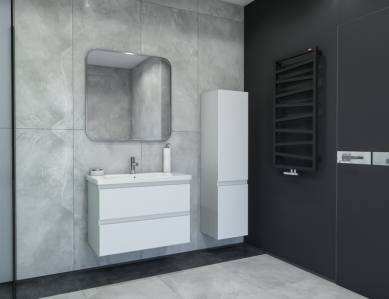 Тумба под раковину Caprigo Forte 80 36112-SF027 подвесная цвет Белый, купить, цена, заказать, магазин, доставка, скидка, промокод, купить, цена, заказать, магазин, доставка, скидка, промокод