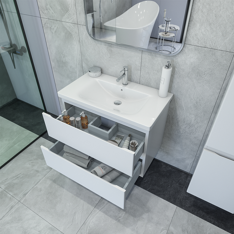 Тумба под раковину Caprigo Forte 80 36112-SF027 подвесная цвет Белый, купить, цена, заказать, магазин, доставка, скидка, промокод, купить, цена, заказать, магазин, доставка, скидка, промокод