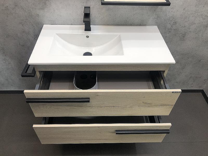 Тумба с раковиной Comforty Дюссельдорф 90 00-00004093 Дуб дымчатый, купить, цена, заказать, магазин, доставка, скидка, промокод, купить, цена, заказать, магазин, доставка, скидка, промокод