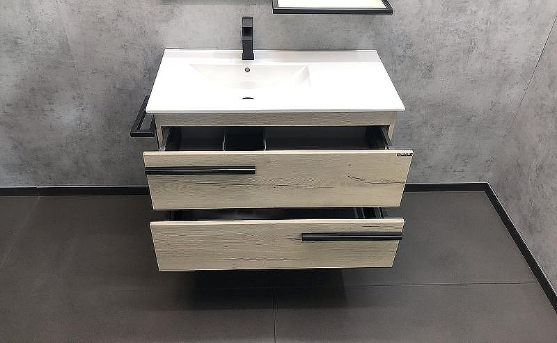 Тумба с раковиной Comforty Дюссельдорф 90 00-00004093 Дуб дымчатый, купить, цена, заказать, магазин, доставка, скидка, промокод, купить, цена, заказать, магазин, доставка, скидка, промокод