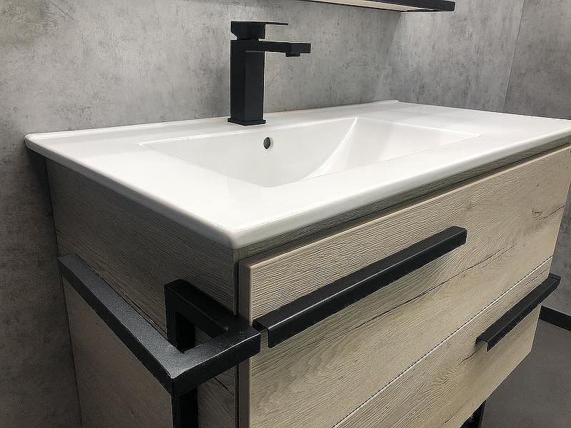 Тумба с раковиной Comforty Дюссельдорф 90 00-00004093 Дуб дымчатый, купить, цена, заказать, магазин, доставка, скидка, промокод, купить, цена, заказать, магазин, доставка, скидка, промокод