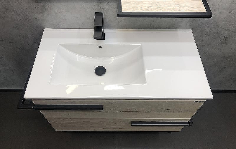 Тумба с раковиной Comforty Дюссельдорф 90 00-00004093 Дуб дымчатый, купить, цена, заказать, магазин, доставка, скидка, промокод, купить, цена, заказать, магазин, доставка, скидка, промокод